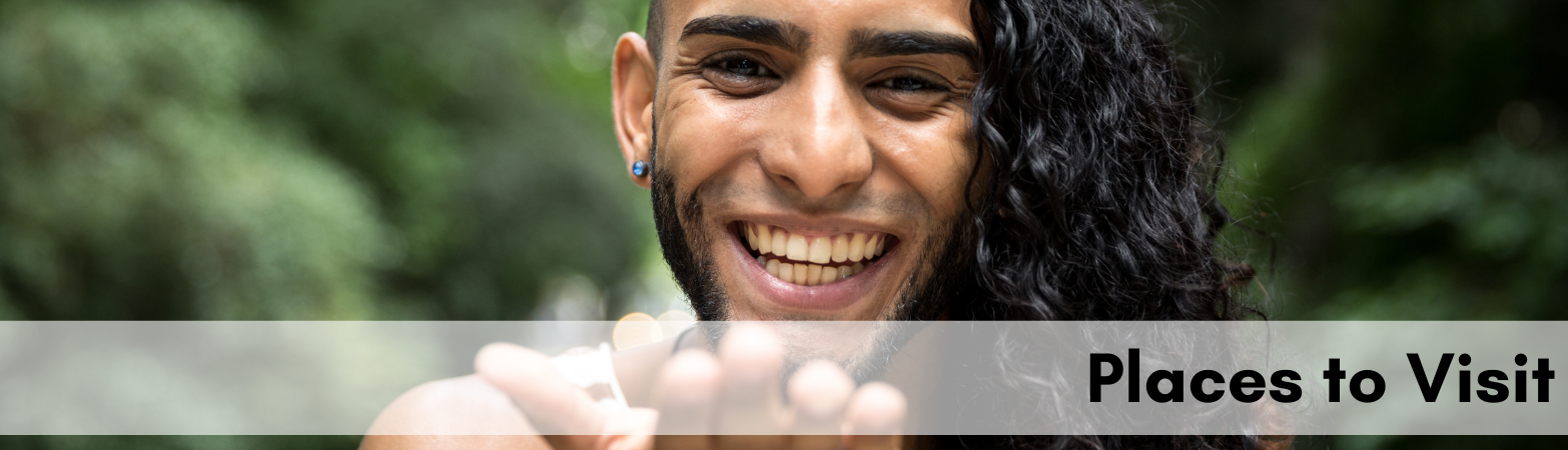 Photo of Brazilian Man with Text and &#039;Places to Visit&#039;